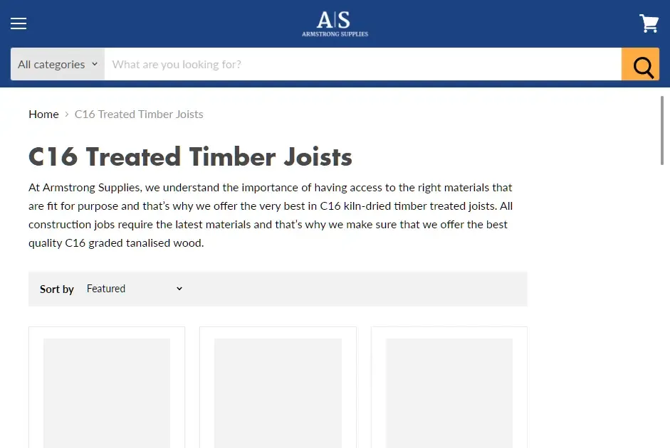 Armstrong Supplies collection page short description