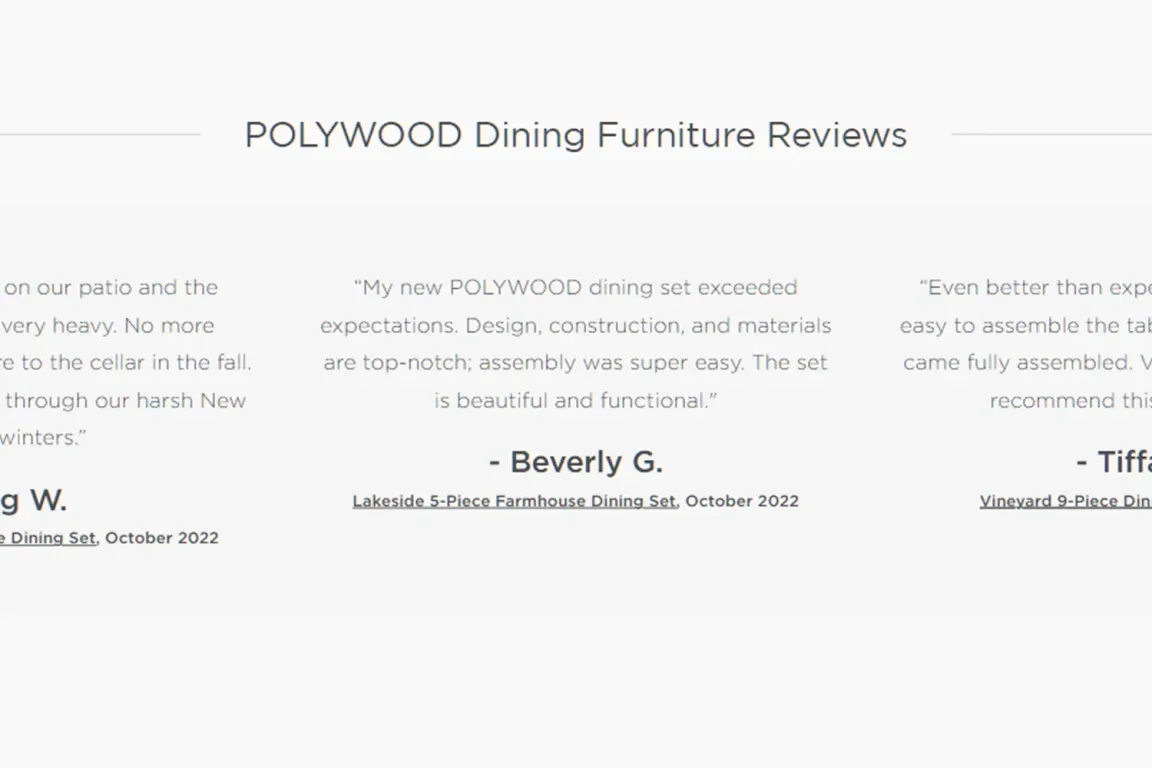 Content strategy example showing curated reviews