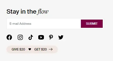 Example footer prompting for referrals