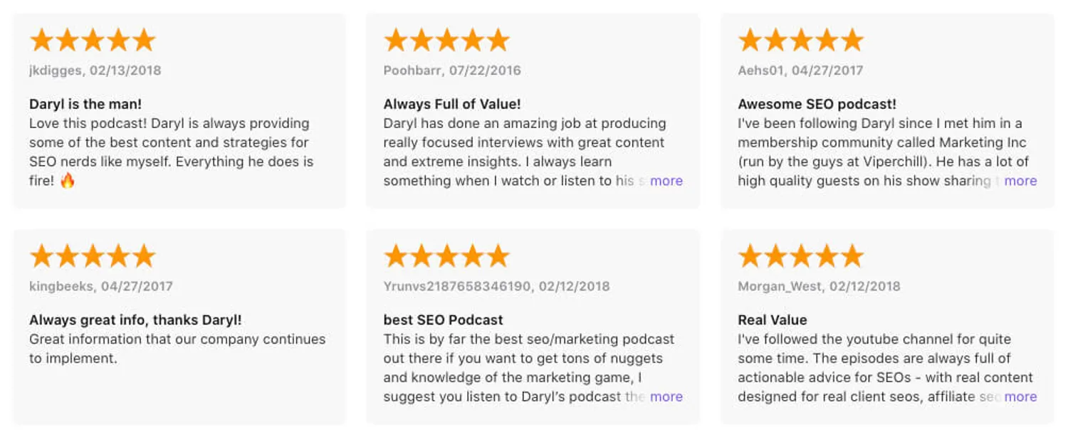 Podcast reviews for Lion Zeal