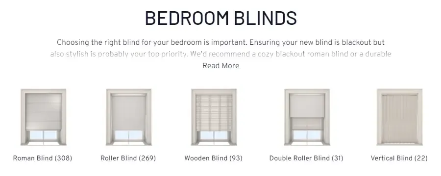 Screenshot of subcollection links displayed with custom icon designs.
