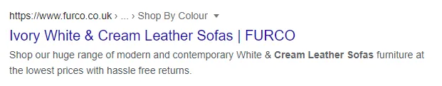 Screenshot of a standard Google search result.
